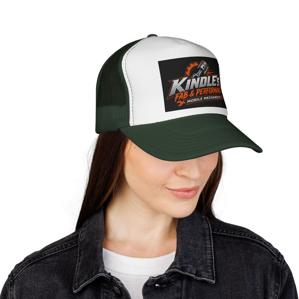 Kindle's Fab & Performance Trucker Cap — Mobile Mechanics Logo Hat