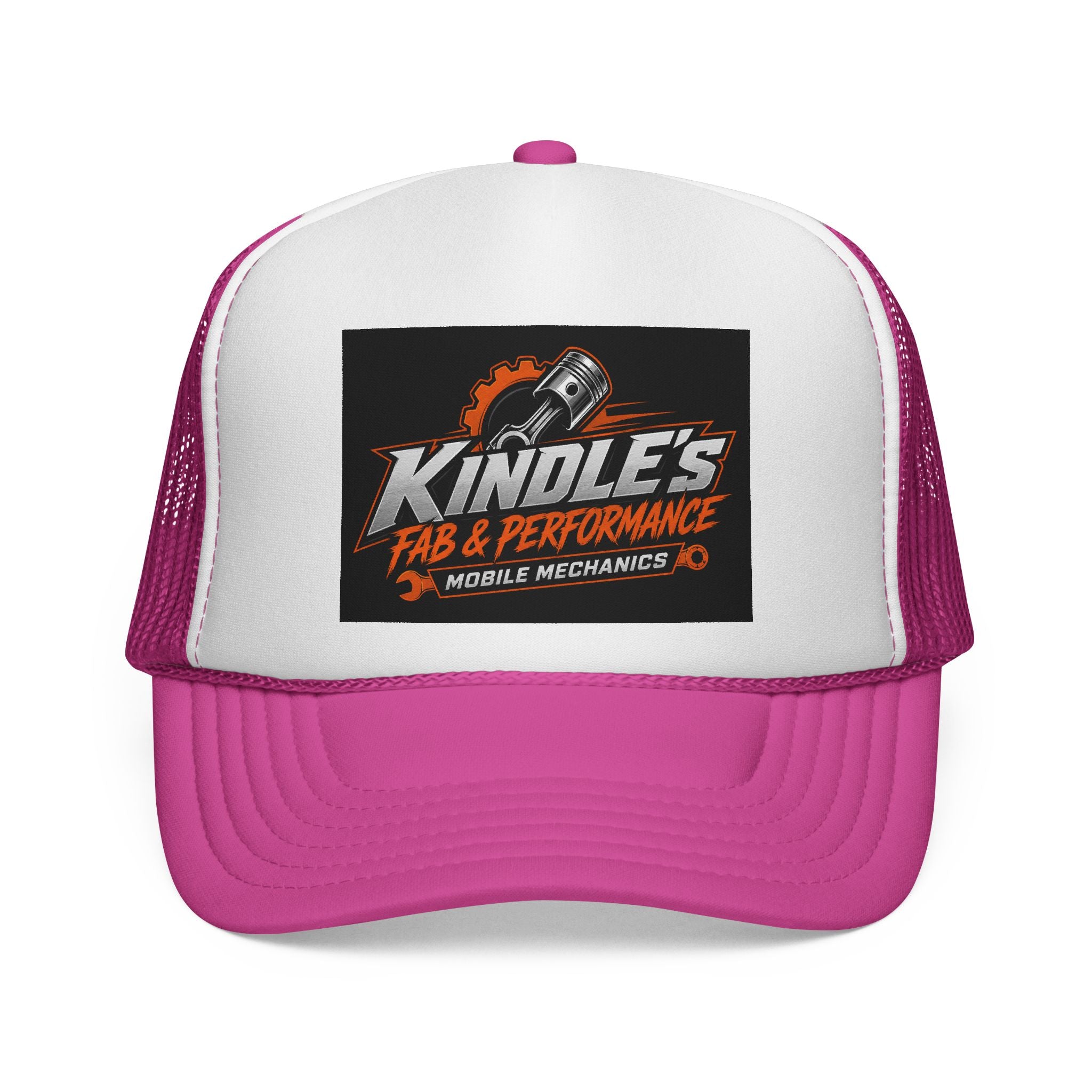 Kindle's Fab & Performance Trucker Cap — Mobile Mechanics Logo Hat