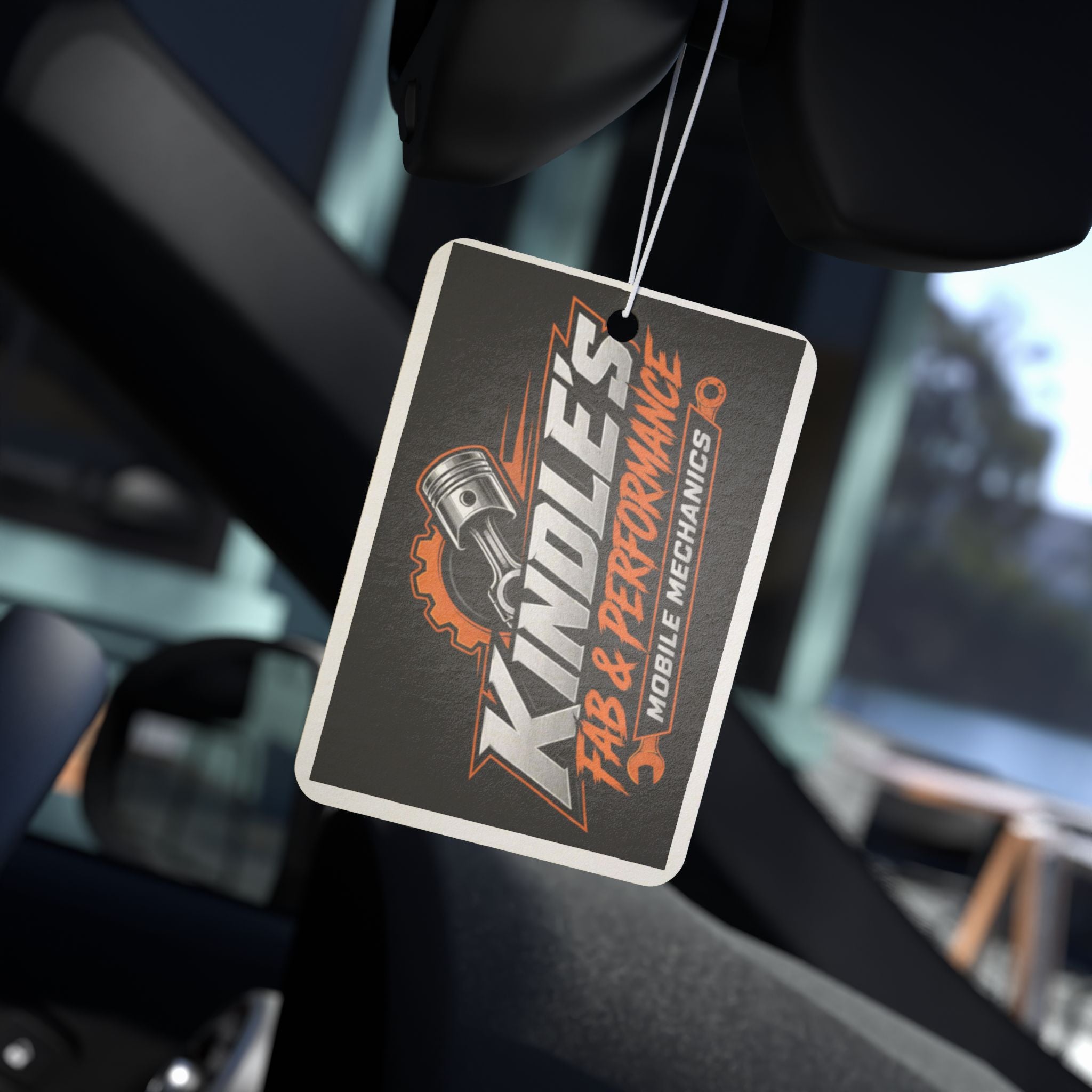 Car Air Freshener — "Kindle's Fab & Performance" Logo Scented Tag