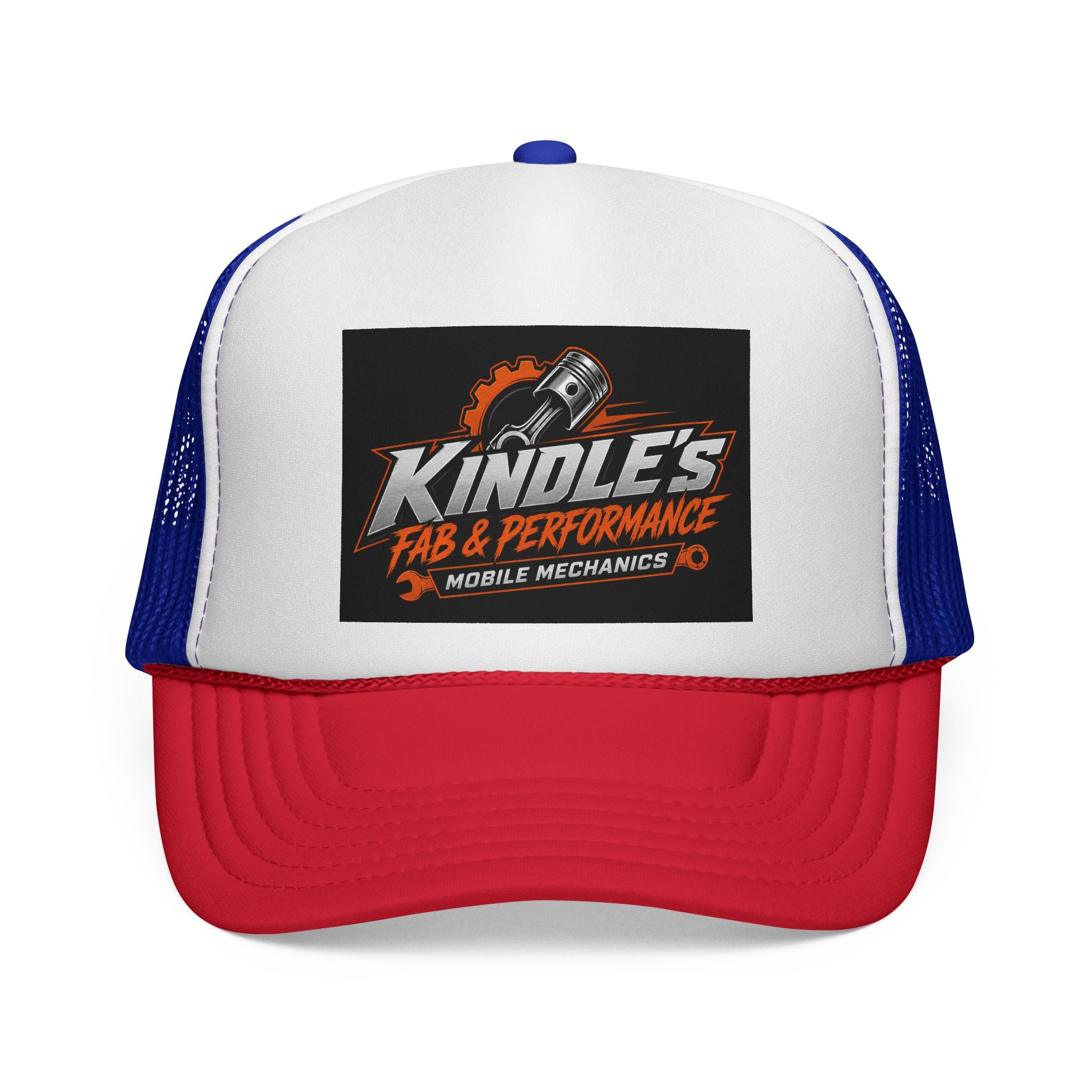 Kindle's Fab & Performance Trucker Cap — Mobile Mechanics Logo Hat