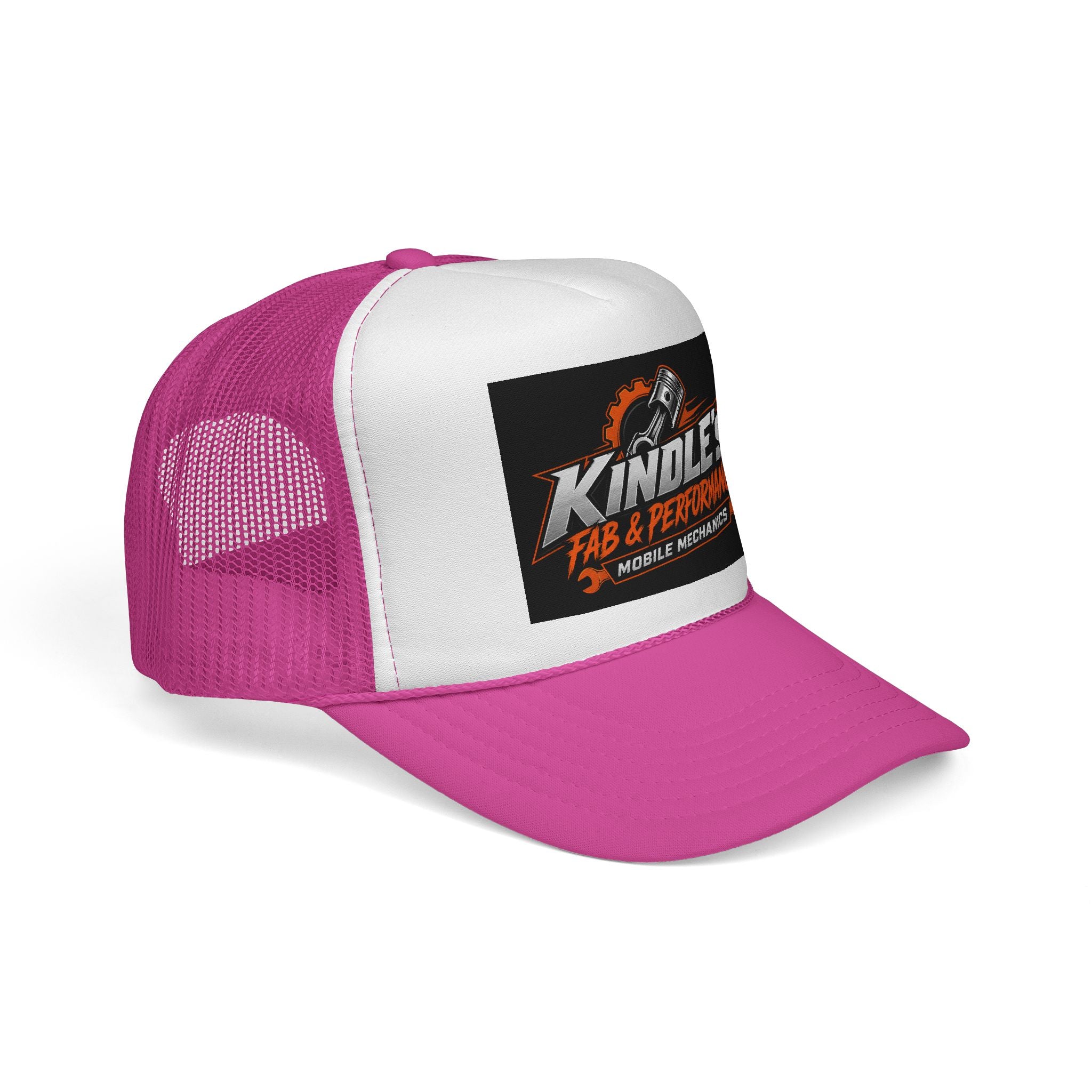 Kindle's Fab & Performance Trucker Cap — Mobile Mechanics Logo Hat