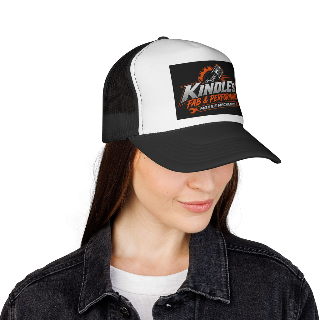 Kindle's Fab & Performance Trucker Cap — Mobile Mechanics Logo Hat