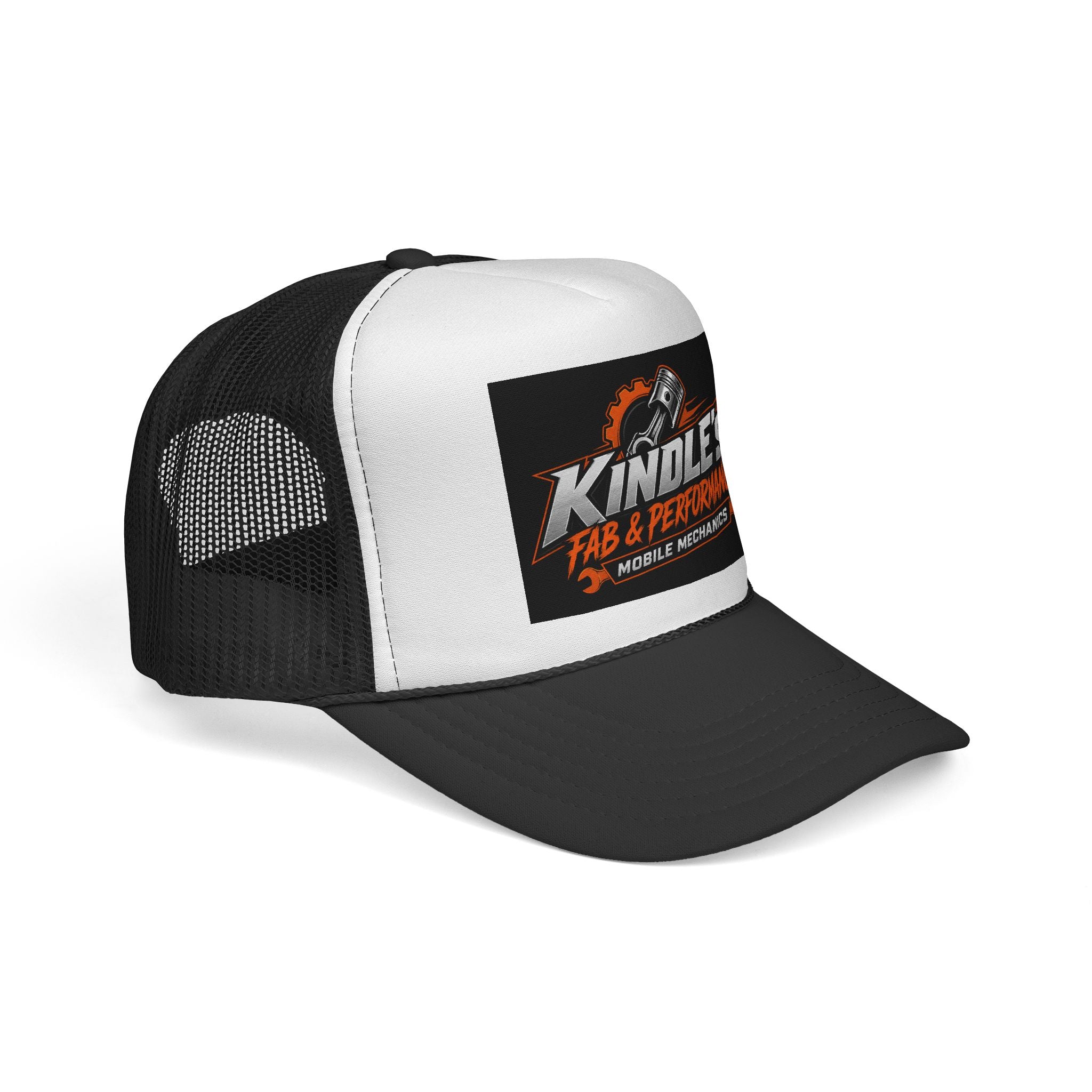 Kindle's Fab & Performance Trucker Cap — Mobile Mechanics Logo Hat