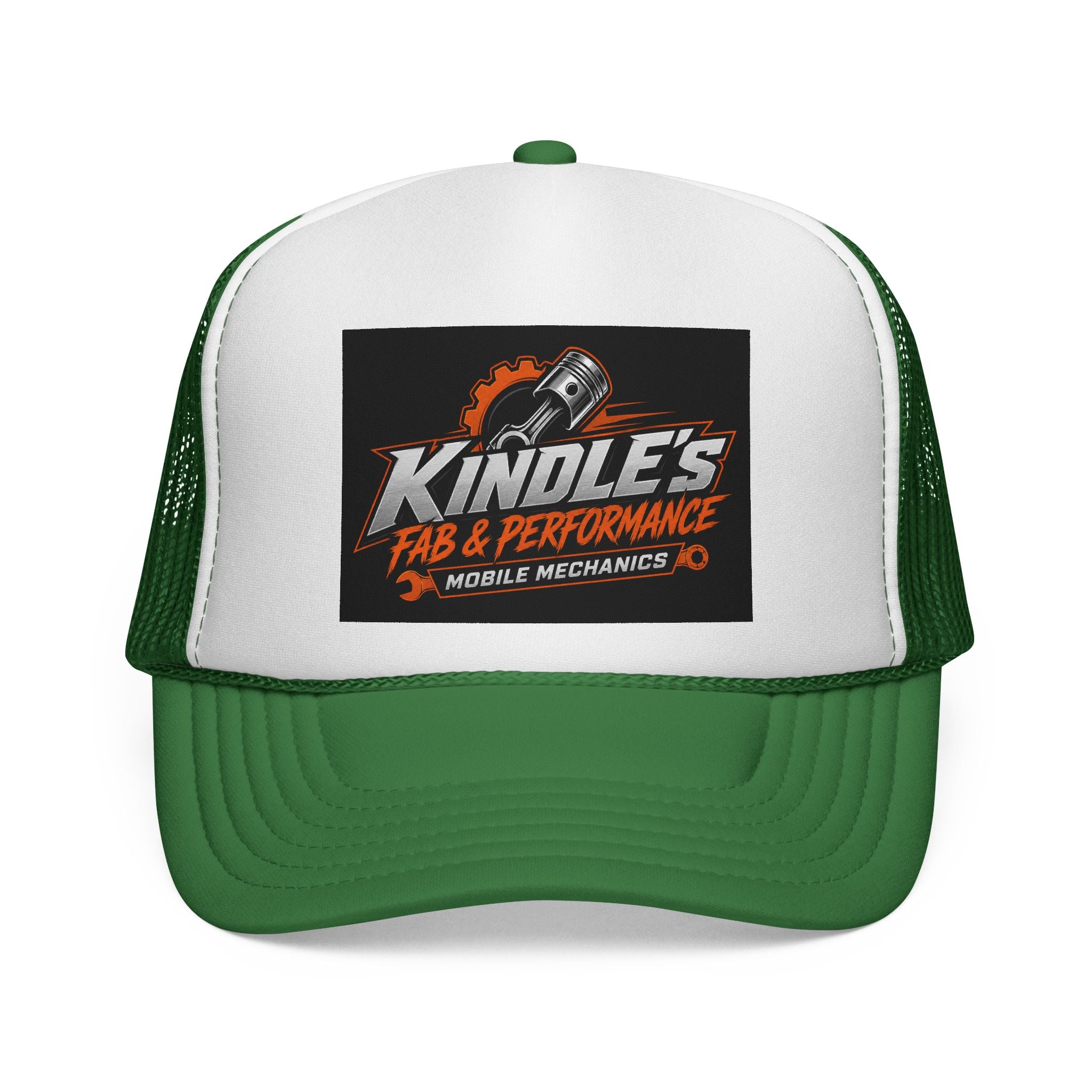 Kindle's Fab & Performance Trucker Cap — Mobile Mechanics Logo Hat