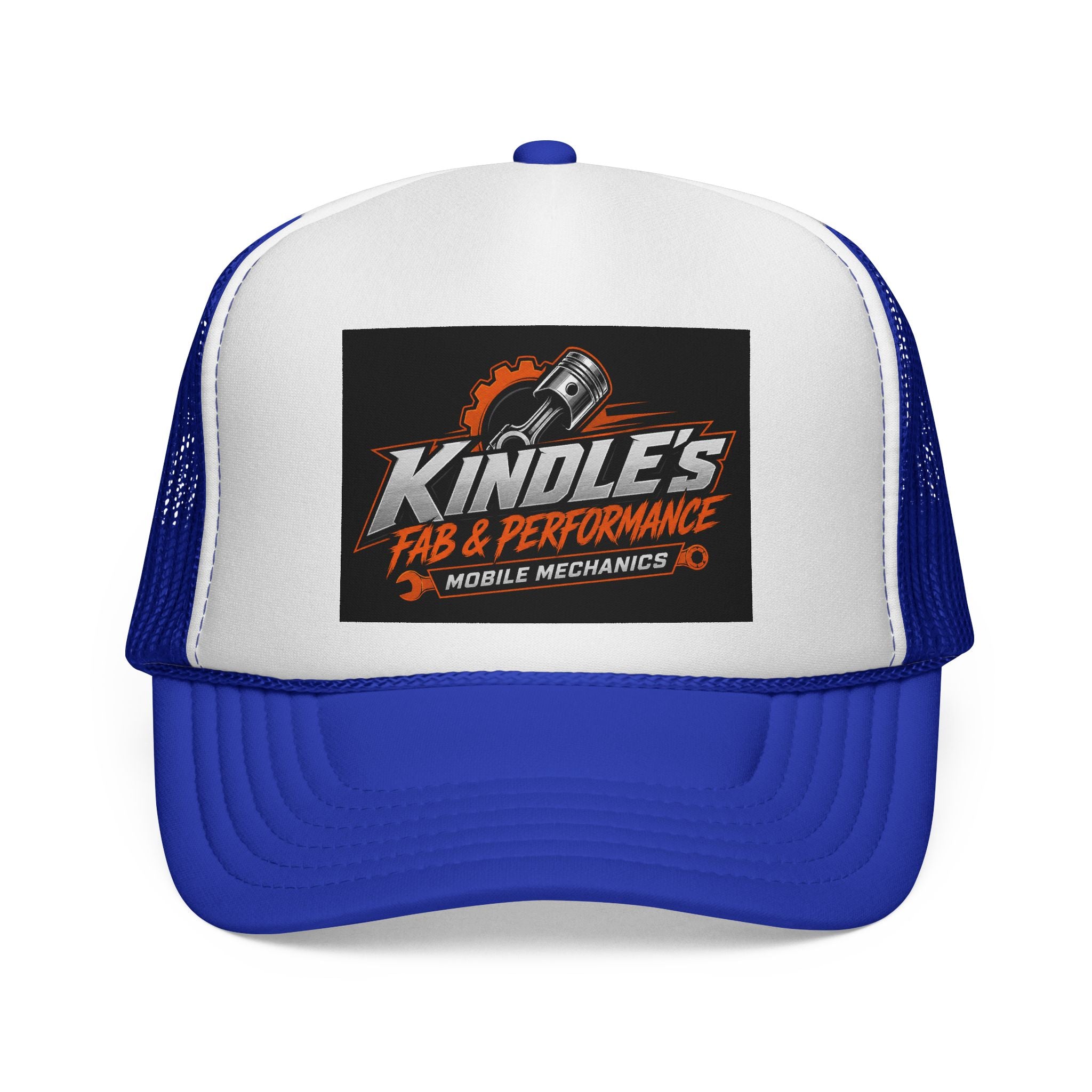 Kindle's Fab & Performance Trucker Cap — Mobile Mechanics Logo Hat