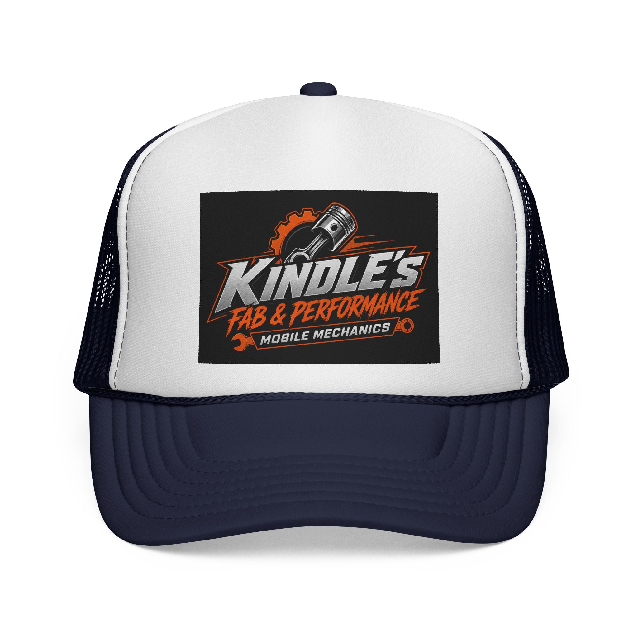 Kindle's Fab & Performance Trucker Cap — Mobile Mechanics Logo Hat