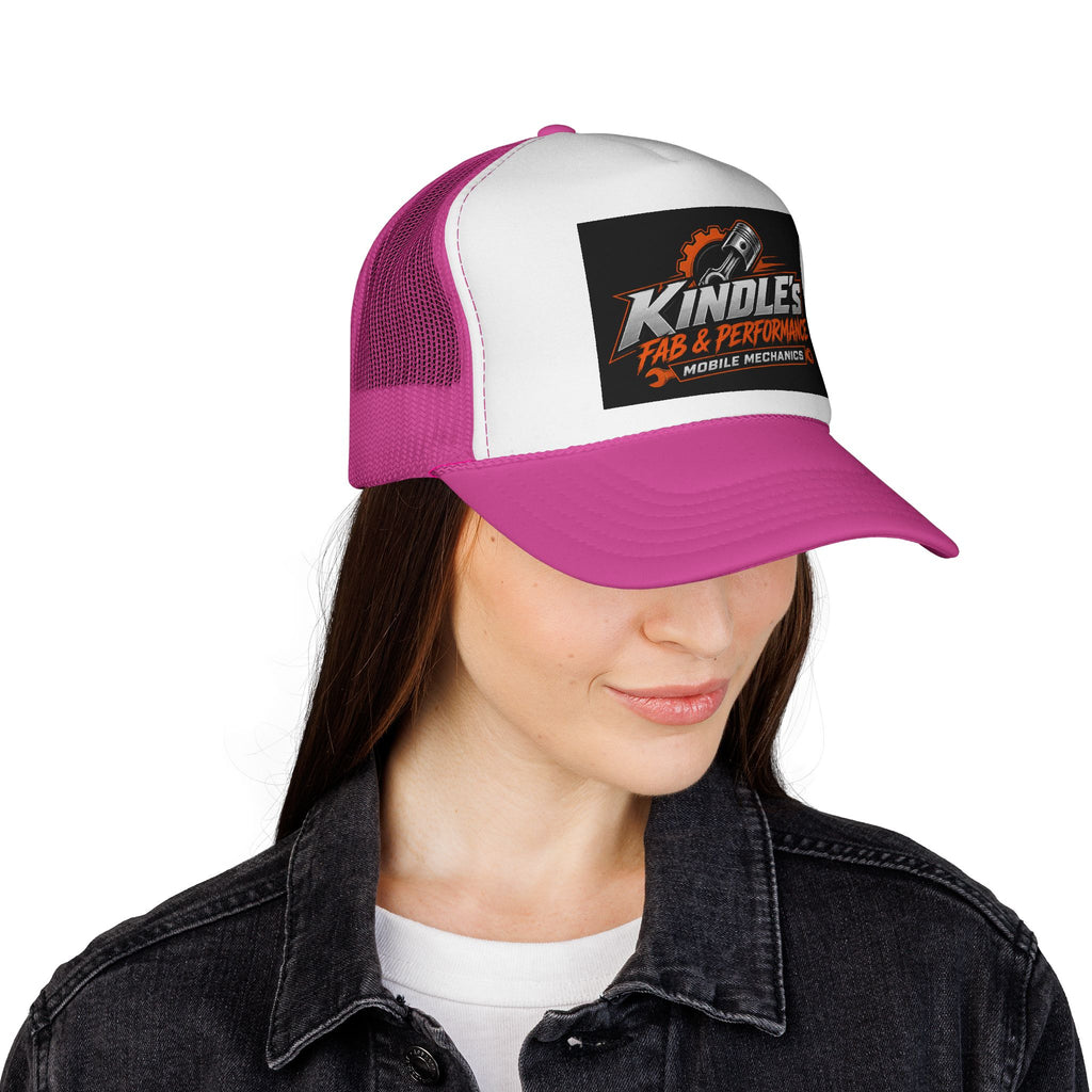 Kindle's Fab & Performance Trucker Cap — Mobile Mechanics Logo Hat